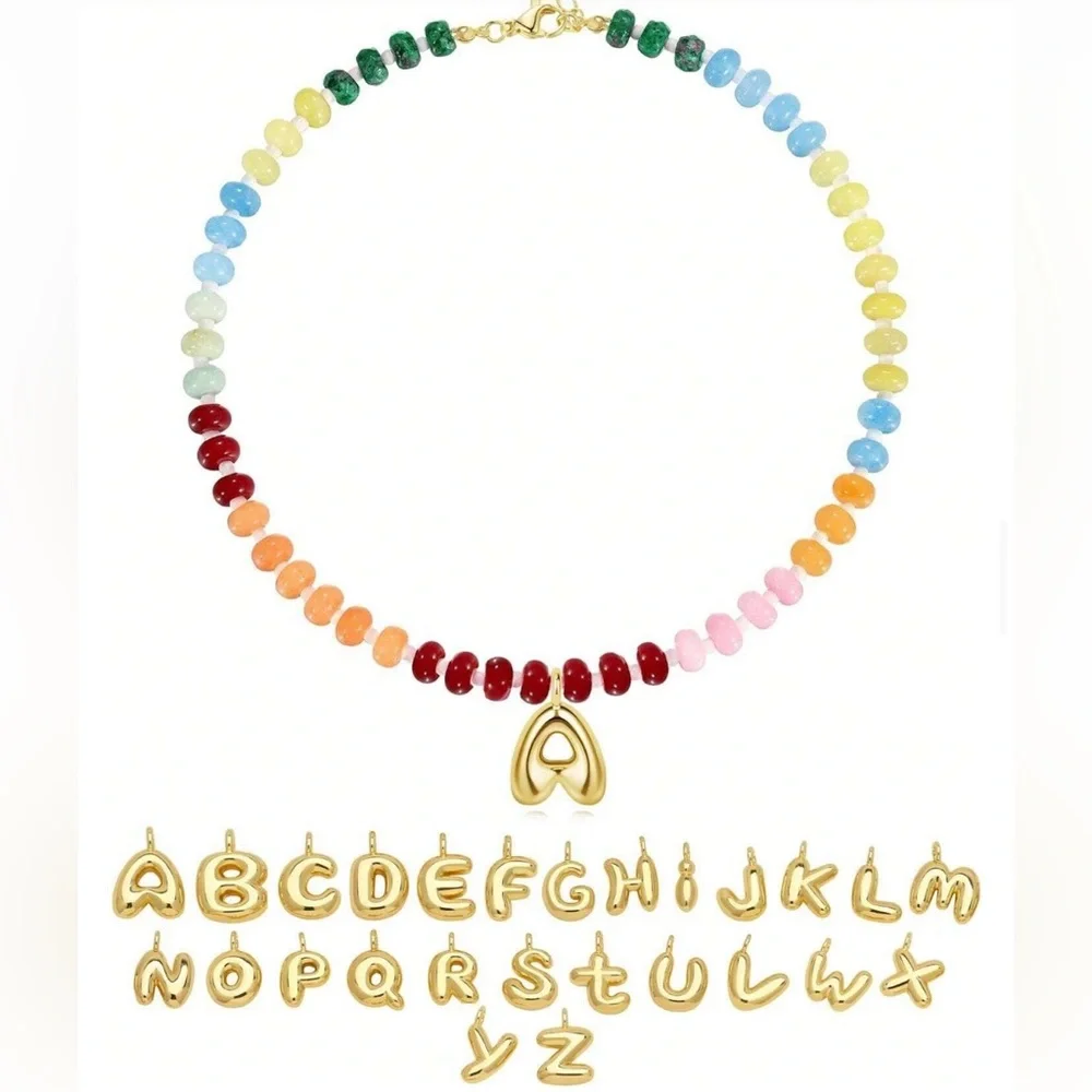 Beaded R necklace - Picture 2 of 4